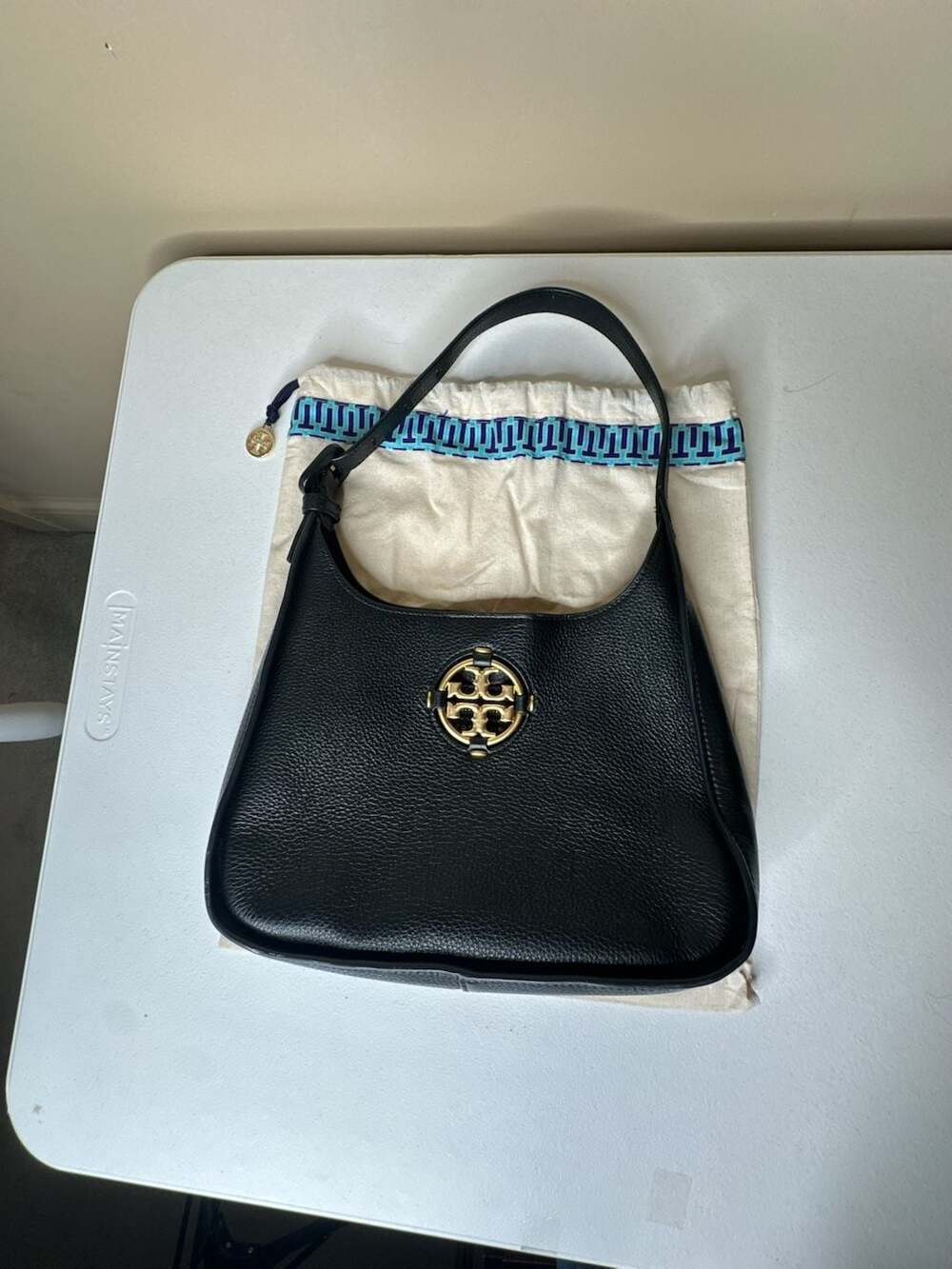 Tory Burch Miller Small Hobo Shoulder Bag Black Leather
